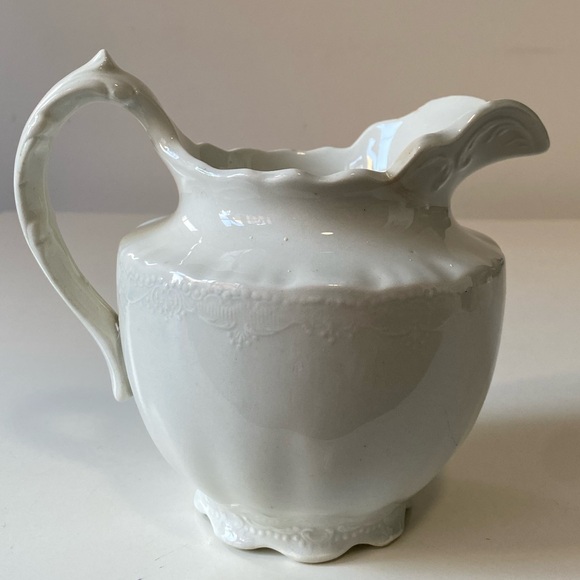 Antique Florence Ironstone White Ceramic Pitcher or Creamer - Picture 10 of 12